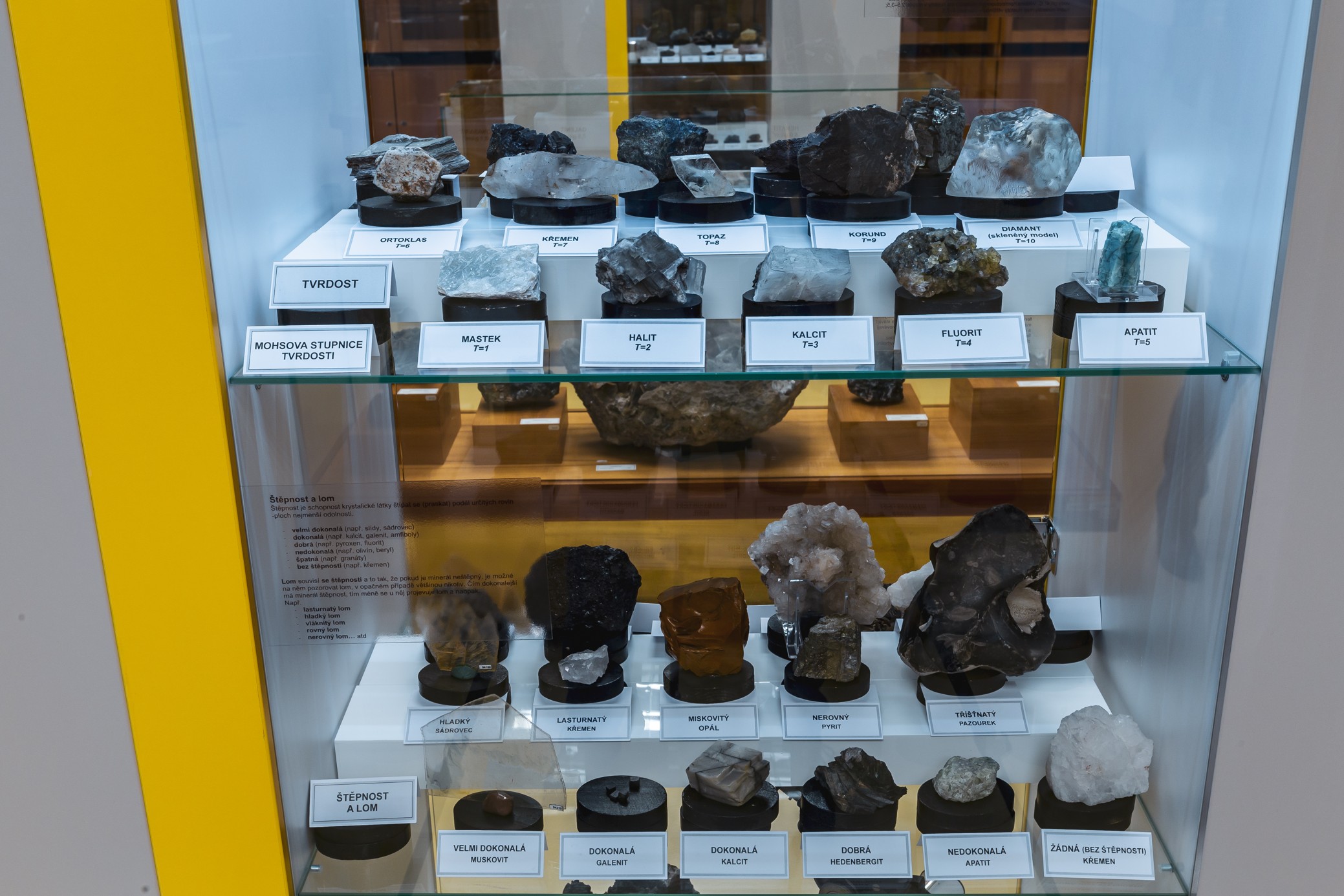 2. patro Sbírka mineralogická- vlastnosti